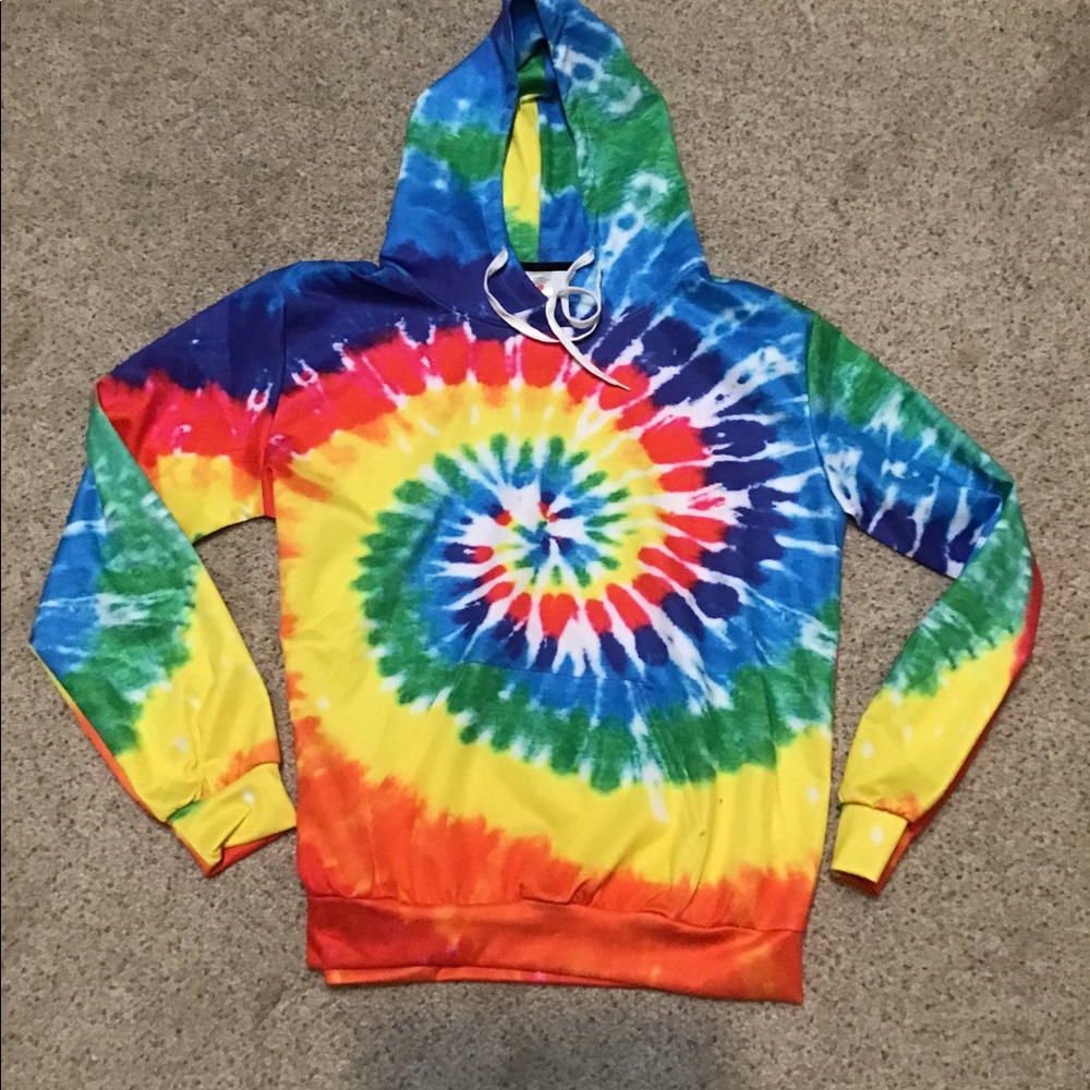 Tye Dye Polyester Hoodie Brand New